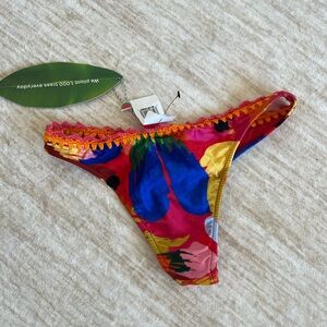 Farm Rio Crochet-Trim Bikini Bottoms sz S new without box tags